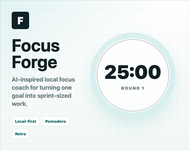 Focus Forge project view